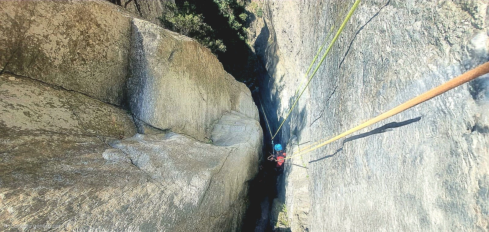 faille canyoning Mas Calsan reynes printemps pyrenees orientales