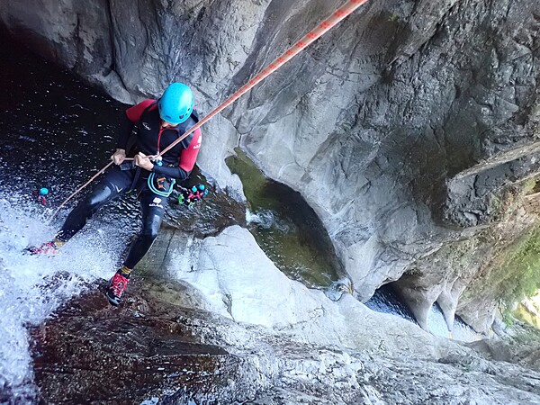 canyoning gorges du llech grand rappel