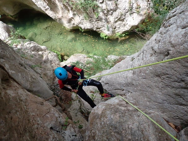 dernier rappel canyoning ermitage gorges de galamus