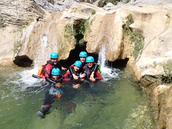 canyoning famille gorges galamus saint paul fenouillet pyrenees orientales 66