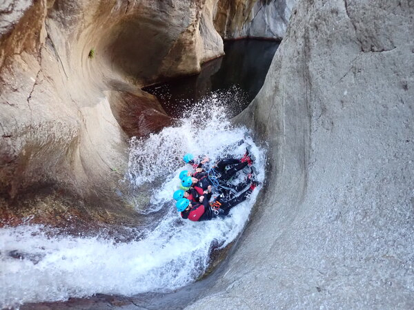 canyoning llech toboggan le S pyrenees orientales 66